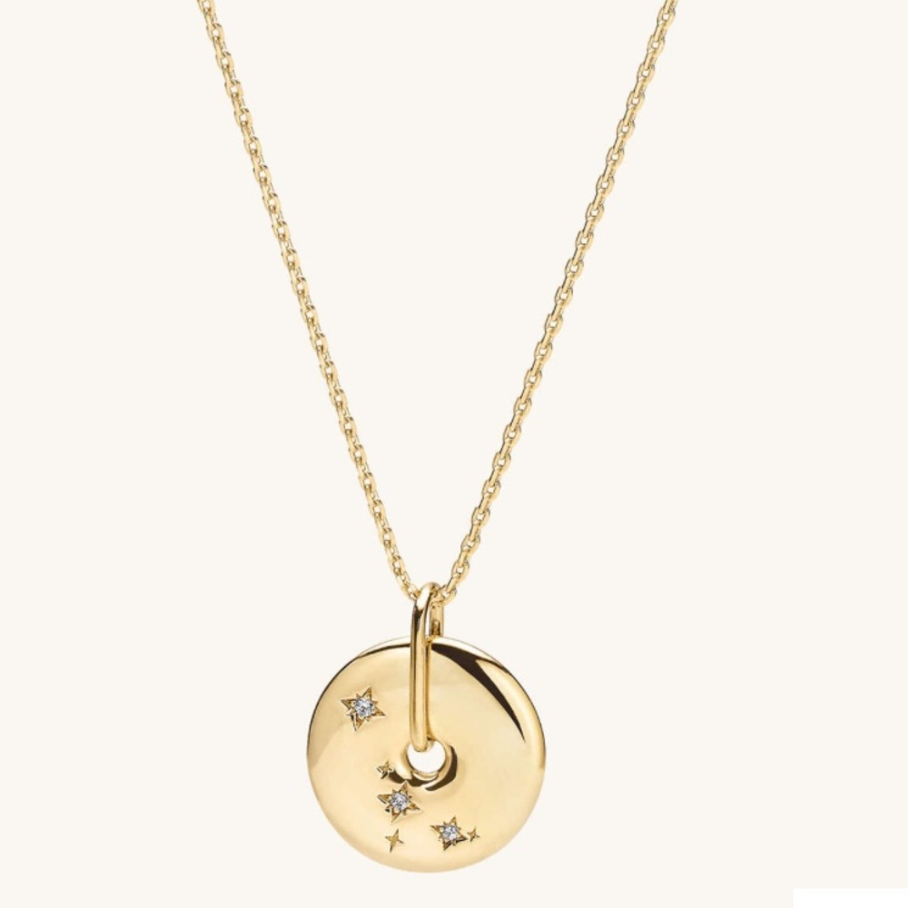 Mejuri Cancer Zodiac Pendant Necklace
